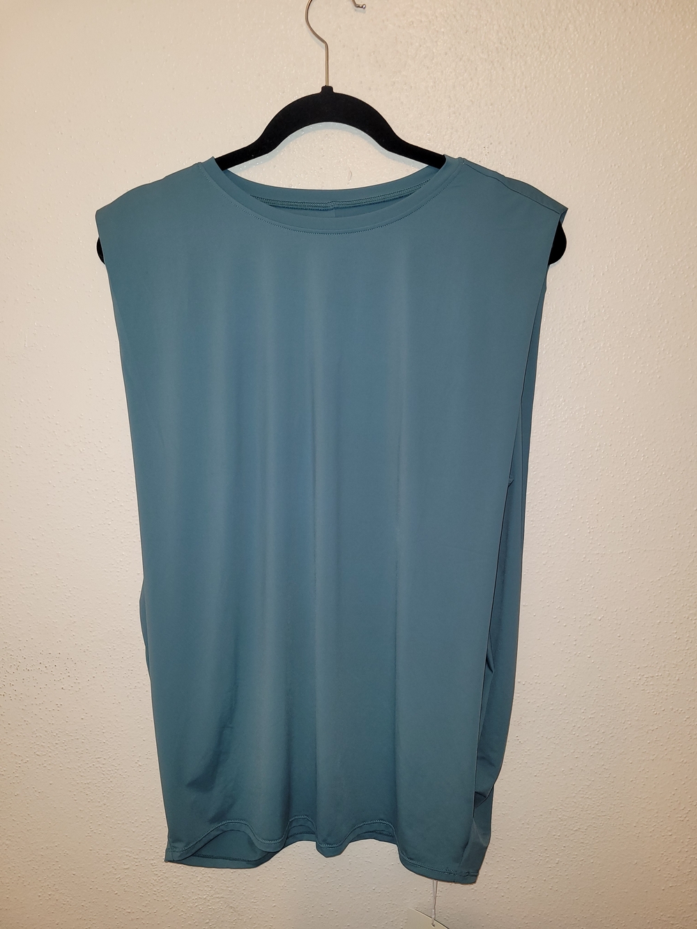 Halara Women's Sleeveless Relaxed Tank Top Dusty Teal Blue Size Large NWT